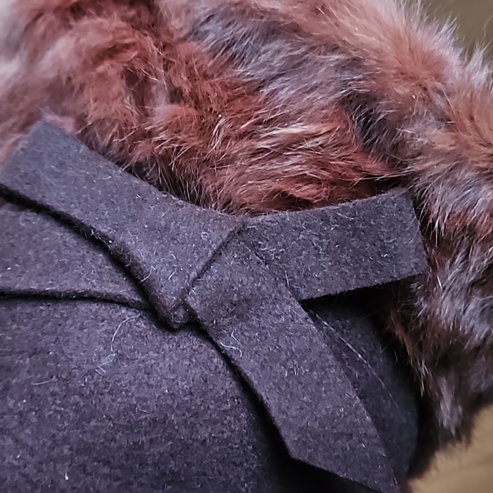 Vintage wool and rabbit visor hat - Picture 7 of 7